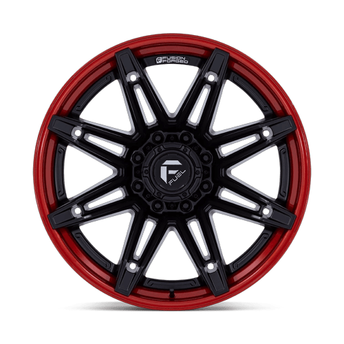 Fuel Off-Road Aluminum Wheels 22X10 Brawl FC401 Matte Black W/ Candy Red Lip