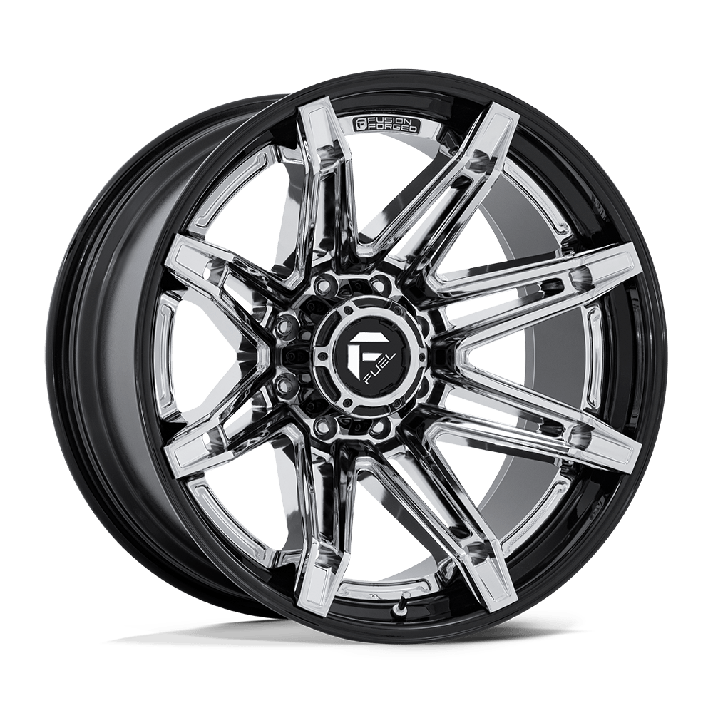 Fuel Off-Road D401 24X12 Chrome W/ Gloss Black Lip 6x139.7 -44mm