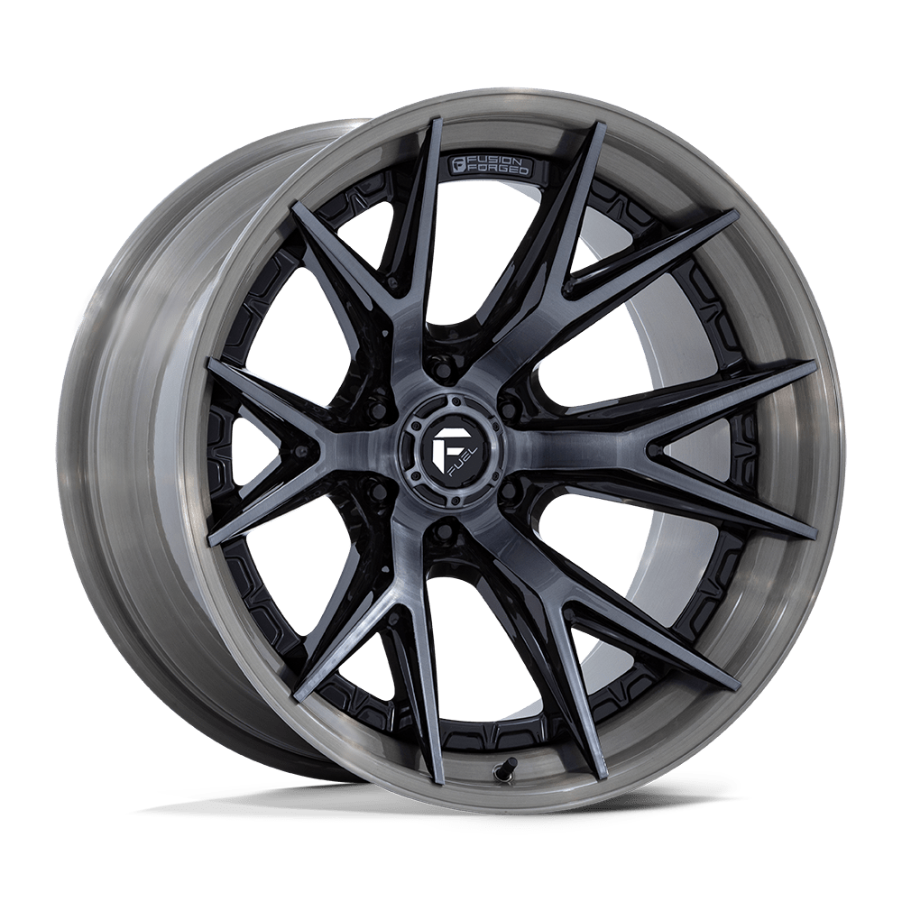 Fuel Off-Road Aluminum Wheels 22X12 Catalyst FC402 Gloss Black W/ Brushed Gray Tint Face & Lip