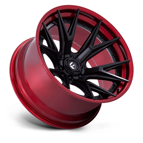 Fuel Off-Road Aluminum Wheels 22X10 Catalyst FC402 Matte Black W/ Candy Red Lip