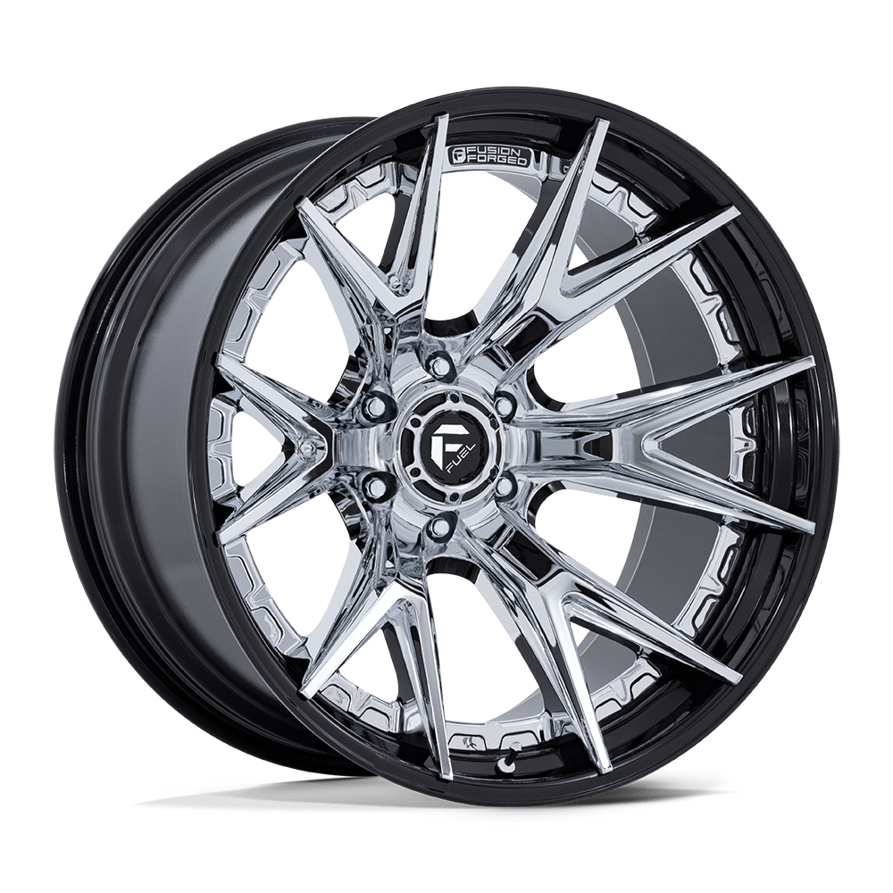 Fuel Off-Road Aluminum Wheels 22X10 Catalyst FC402 Chrome W/ Gloss Black Lip