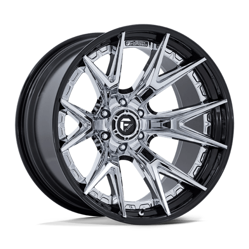 Fuel Off-Road Aluminum Wheels 22X10 Catalyst FC402 Chrome W/ Gloss Black Lip
