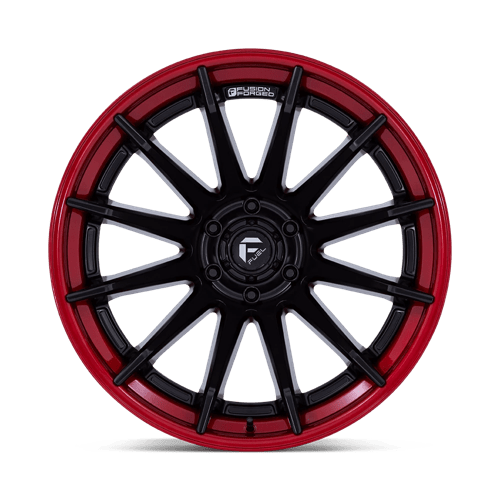 Fuel Off-Road Aluminum Wheels 22X10 Burn FC403 Matte Black W/ Candy Red Lip