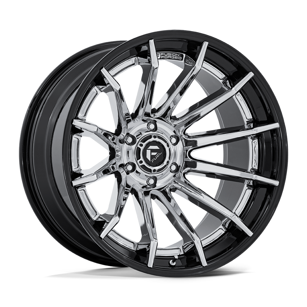 Fuel Off-Road D403 24X12 Chrome W/ Gloss Black Lip 5x127 -44mm