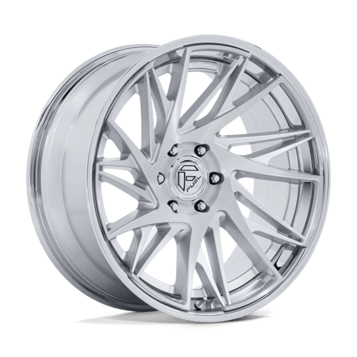 Fuel Off-Road Aluminum Wheels 20X9 Dynamo FC405 Gloss Silver W/ Chrome Lip & Brushed Face