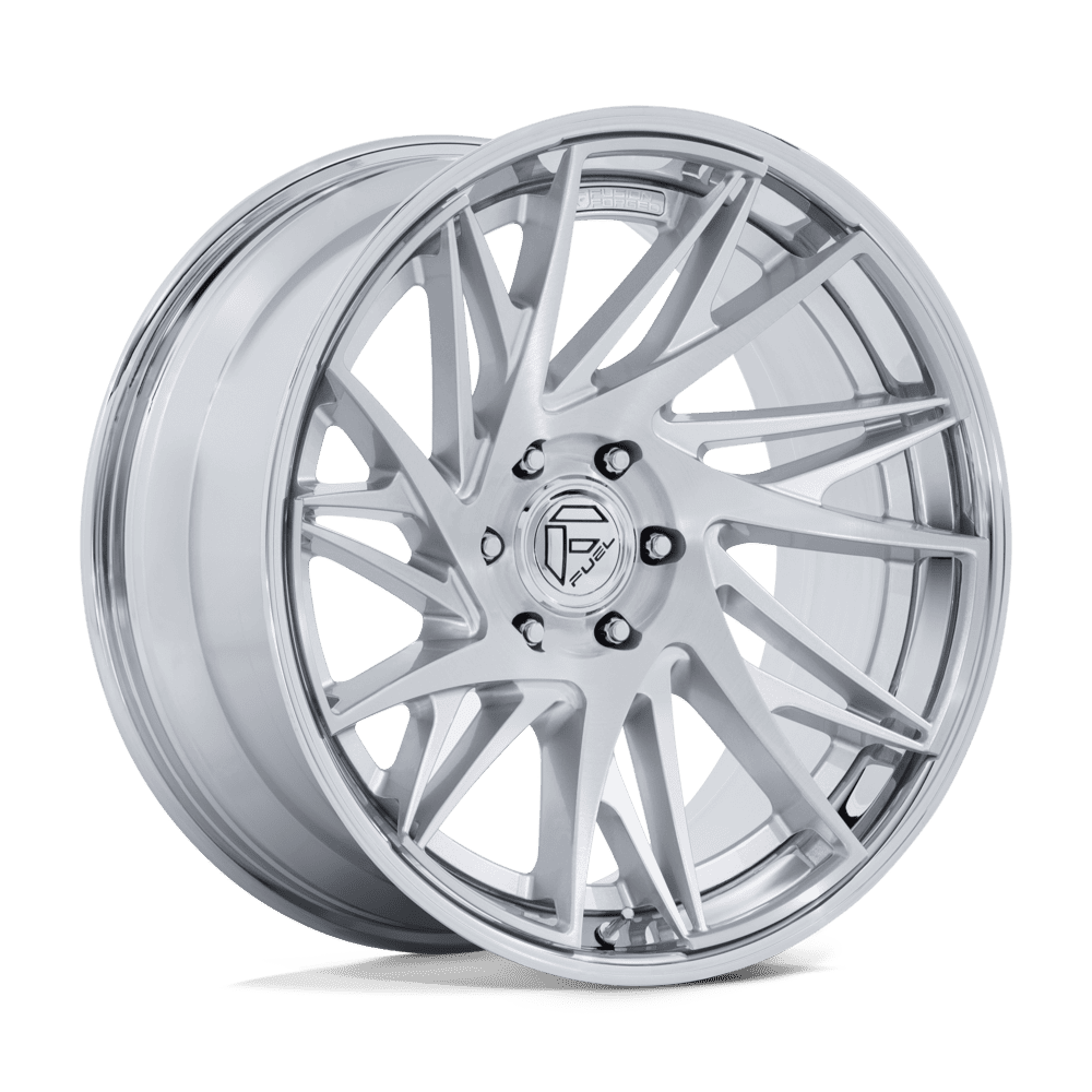Fuel Off-Road Aluminum Wheels 22X9.5 Dynamo FC405 Gloss Silver W/ Chrome Lip & Brushed Face