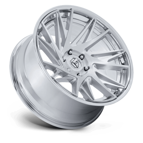 Fuel Off-Road Aluminum Wheels 22X10 Dynamo FC405 Gloss Silver W/ Chrome Lip & Brushed Face