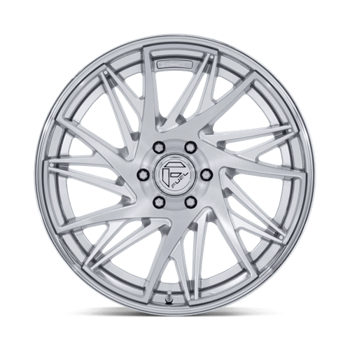 Fuel Off-Road Aluminum Wheels 20X9 Dynamo FC405 Gloss Silver W/ Chrome Lip & Brushed Face