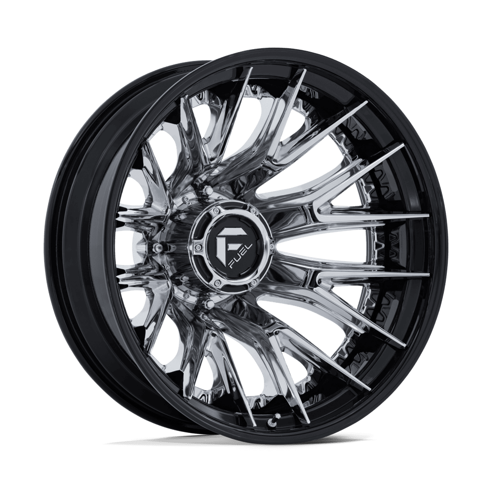 Fuel Off-Road Aluminum Wheels 22X8.25 Catalyst Dually D407 Chrome W/ Gloss Black Lip