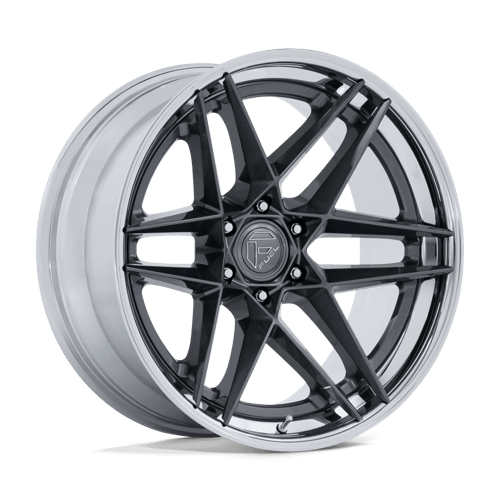 Fuel Off-Road Aluminum Wheels 20X10 Flight FC408 Gloss Gunmetal W/ Chrome Lip