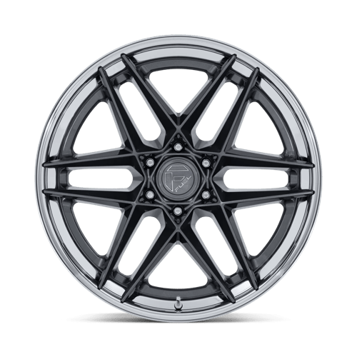 Fuel Off-Road Aluminum Wheels 22X9.5 Flight FC408 Gloss Gunmetal W/ Chrome Lip