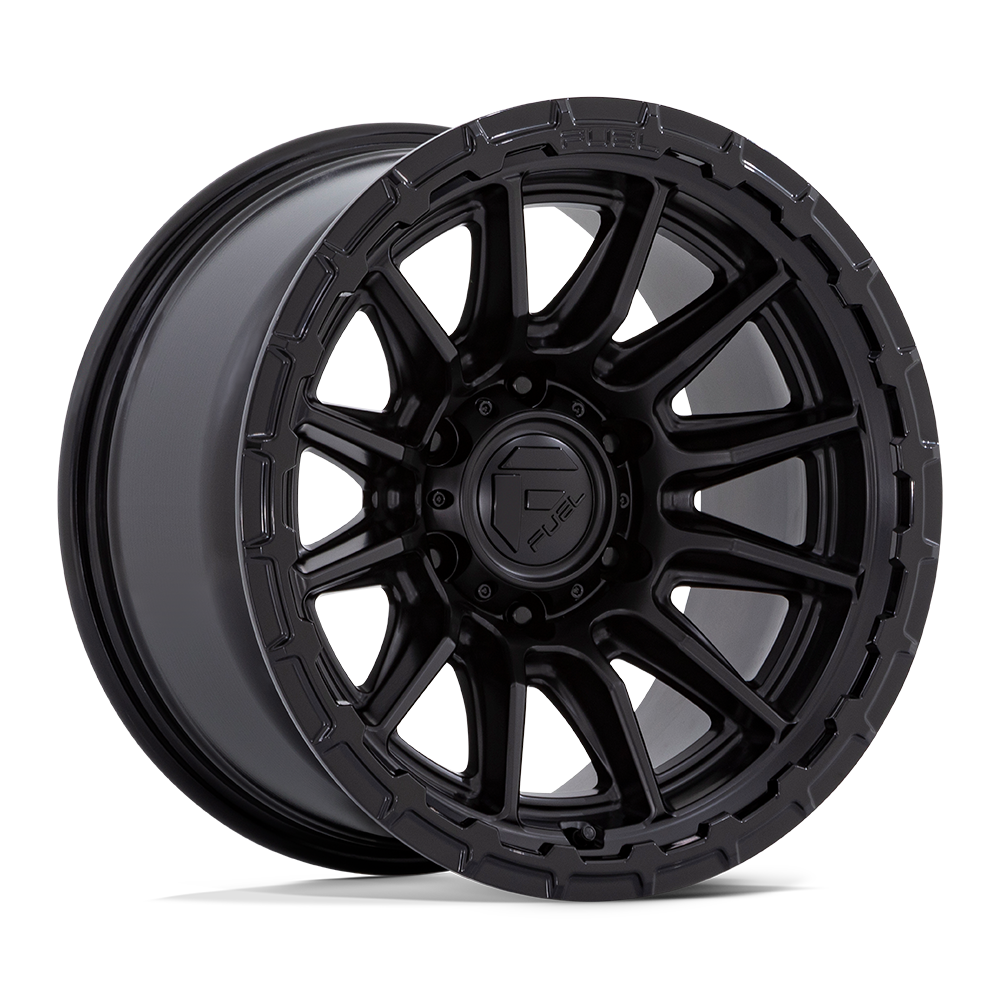 Fuel Off-Road Aluminum Wheels 17X9 Piston FC866 Blackout W/ Gloss Black Lip