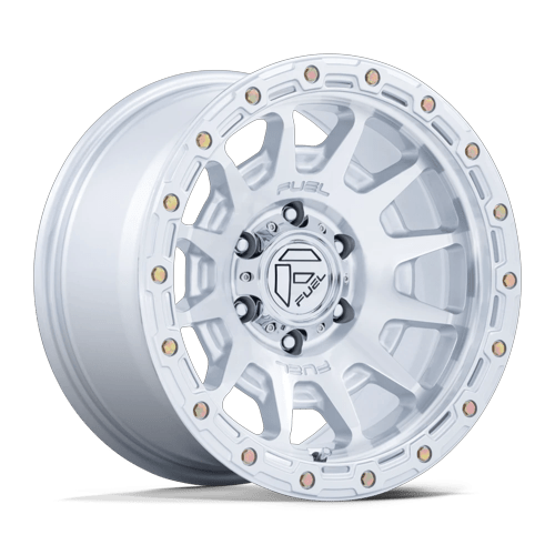 Fuel Off-Road Aluminum Wheels 17X9 Fortress FC884 Gloss Silver W/ Machined Face