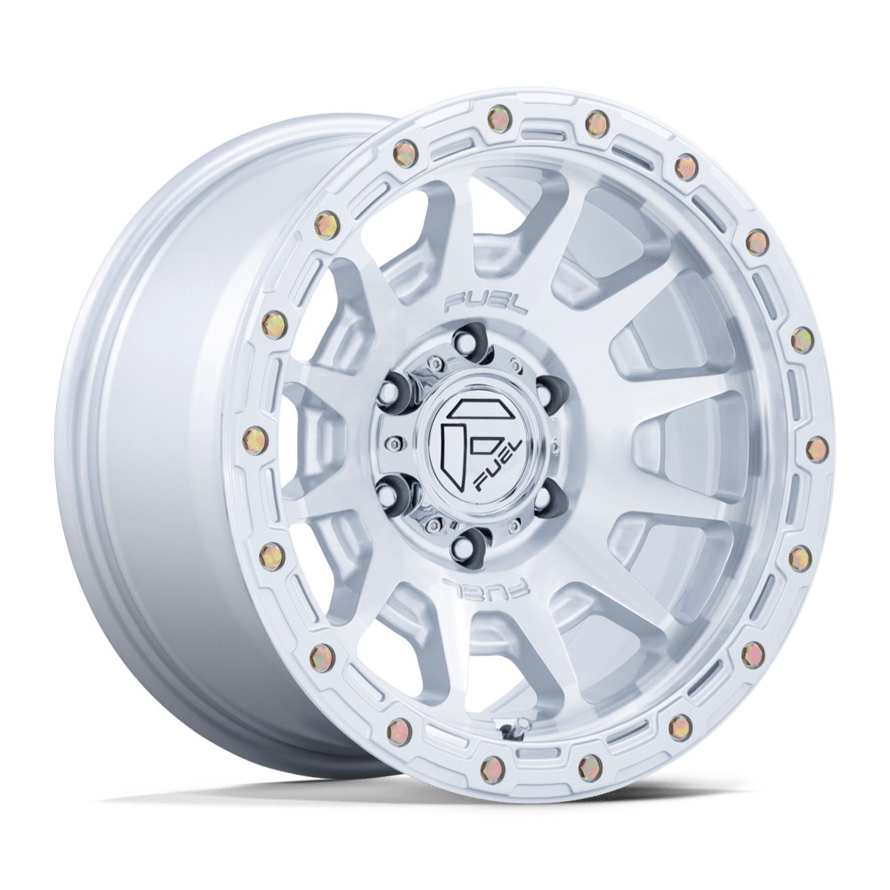 Fuel Off-Road D884 17X9 Gloss Silver W/ Machined Face 5x127 -12mm
