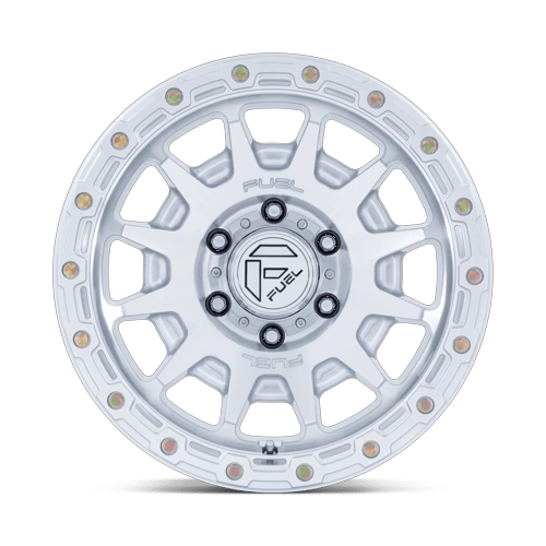 Fuel Off-Road Aluminum Wheels 17X8.5 Fortress FC884 Gloss Silver W/ Machined Face