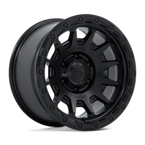 Fuel Off-Road Aluminum Wheels 17X8.5 Fortress FC884 Matte Black W/ Gloss Black Lip
