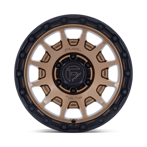 Fuel Off-Road Aluminum Wheels 17X9 Fortress FC884 Matte Bronze W/ Gloss Black Lip