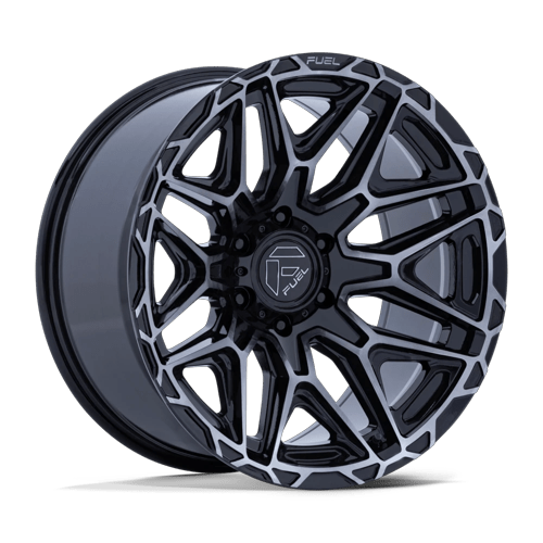 Fuel Off-Road Aluminum Wheels 20X9 Injector FC885 Gloss Black W/ Machined Dark Tint Face