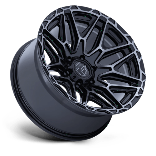 Fuel Off-Road Aluminum Wheels 20X9 Injector FC885 Gloss Black W/ Machined Dark Tint Face