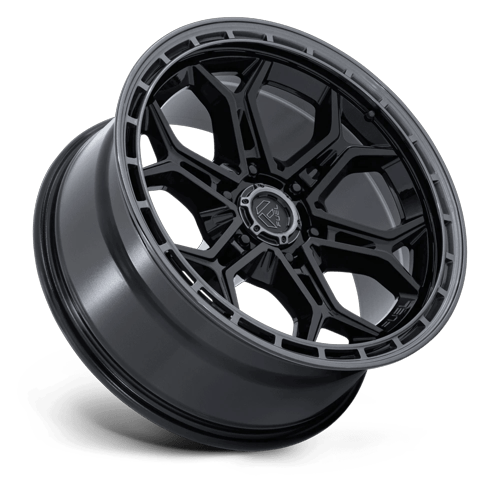 Fuel Off-Road Aluminum Wheels 20X9 Heathen FC896 Gloss Black W/ Gloss Gunmetal Lip