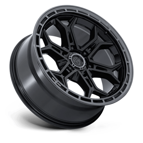 Fuel Off-Road D896 20X9 Gloss Black W/ Gloss Gunmetal Lip 6x139.7 +1mm