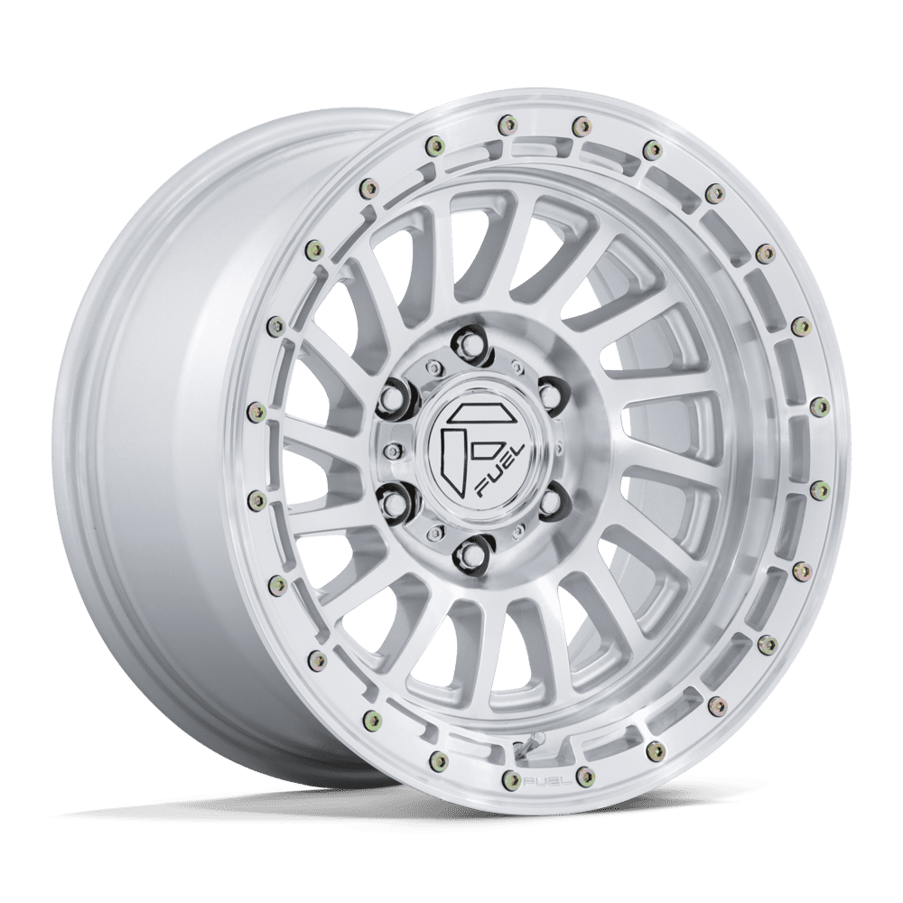 Fuel Off-Road D897 20X9 Gloss Silver W/ Machined Face 6x139.7 +1mm
