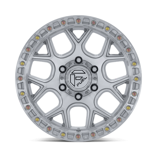 Fuel Off-Road D908 20X9 Gloss Silver W/ Machined Face 6x139.7 +1mm