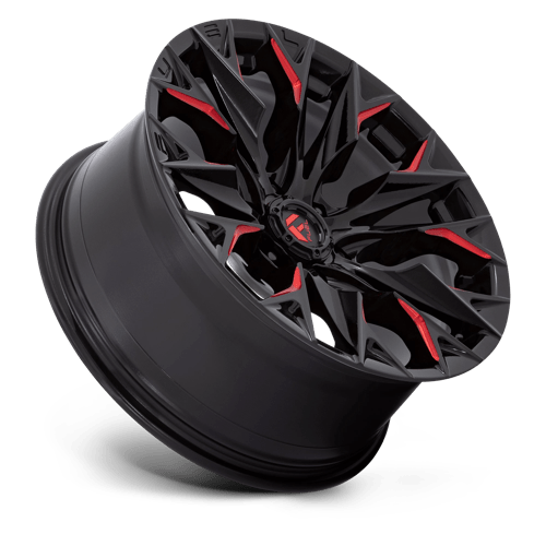 Fuel Off-Road D823 20X9 Gloss Black Milled W/ Candy Red 6x139.7 +1mm