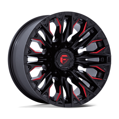 Fuel Off-Road Aluminum Wheels 20X9 Flame D823 Gloss Black Milled W/ Candy Red