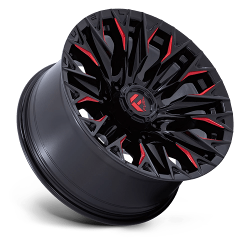 Fuel Off-Road Aluminum Wheels 20X9 Flame D823 Gloss Black Milled W/ Candy Red