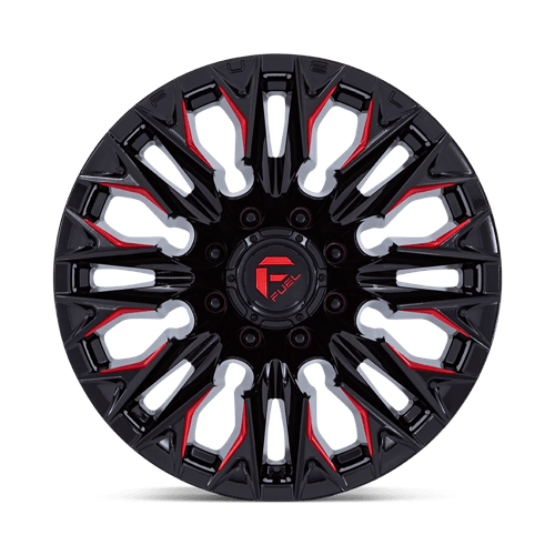 Fuel Off-Road Aluminum Wheels 20X9 Flame D823 Gloss Black Milled W/ Candy Red