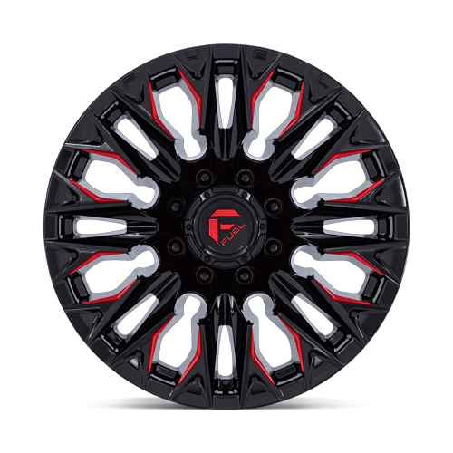Fuel Off-Road Aluminum Wheels 20X9 Flame D823 Gloss Black Milled W/ Candy Red