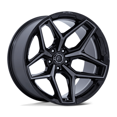 Fuel Off-Road Aluminum Wheels 17X9 FLUX Gloss Black Brushed Face W/ Gray Tint