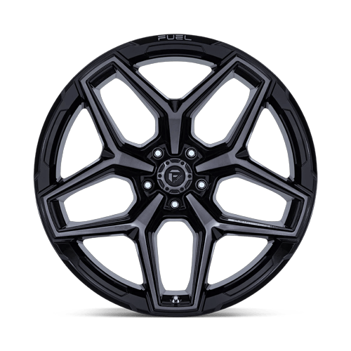 Fuel Off-Road Aluminum Wheels 17X9 FLUX Gloss Black Brushed Face W/ Gray Tint