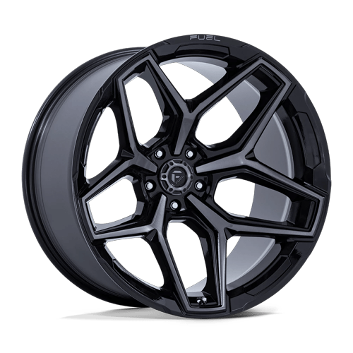 Fuel Off-Road Aluminum Wheels 20X10 FLUX Gloss Black Brushed Face W/ Gray Tint