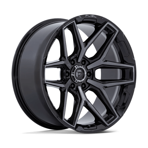 Fuel Off-Road Aluminum Wheels 20X10 FLUX Gloss Black Brushed Face W/ Gray Tint
