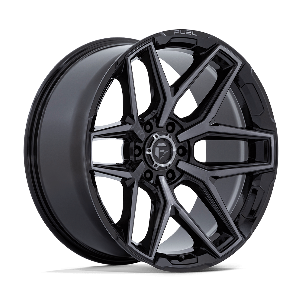 Fuel Off-Road Aluminum Wheels 22X12 FLUX Gloss Black Brushed Face W/ Gray Tint