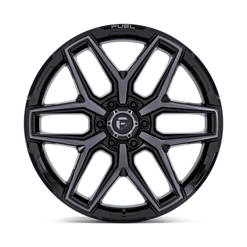 Fuel Off-Road Aluminum Wheels 20X10 FLUX Gloss Black Brushed Face W/ Gray Tint