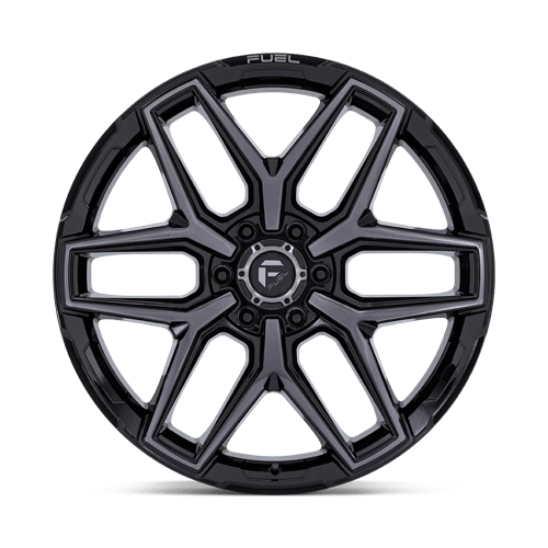 Fuel Off-Road Aluminum Wheels 22X12 FLUX Gloss Black Brushed Face W/ Gray Tint