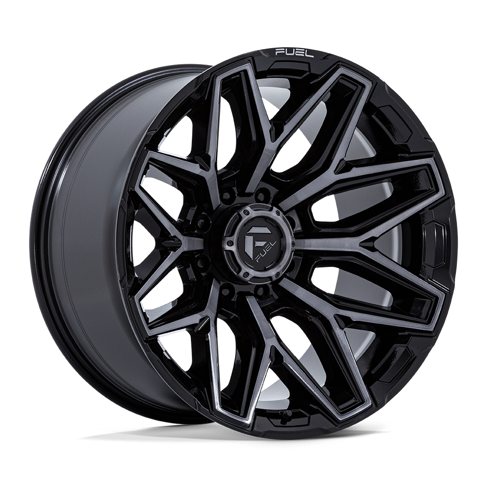 Fuel Off-Road Aluminum Wheels 22X12 FLUX Gloss Black Brushed Face W/ Gray Tint
