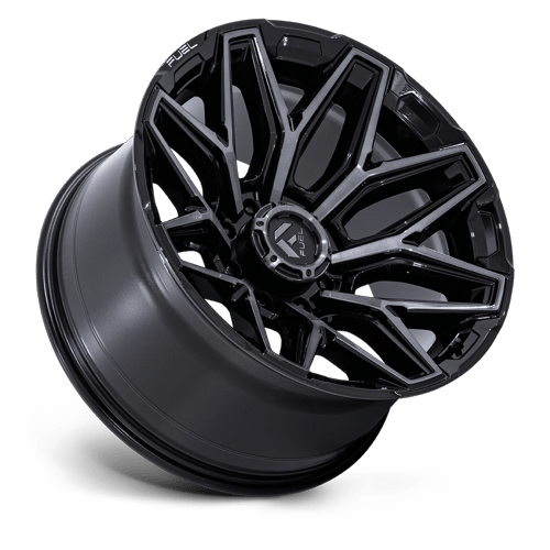 Fuel Off-Road Aluminum Wheels 20X9 FLUX Gloss Black Brushed Face W/ Gray Tint