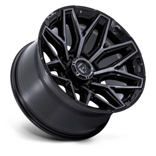 Fuel Off-Road Aluminum Wheels 22X12 FLUX Gloss Black Brushed Face W/ Gray Tint