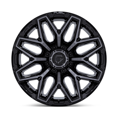 Fuel Off-Road Aluminum Wheels 22X10 FLUX Gloss Black Brushed Face W/ Gray Tint
