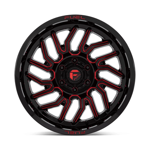 Fuel Off-Road D808 20X10 Gloss Black Milled W/ Red Tint 6x135 -18mm