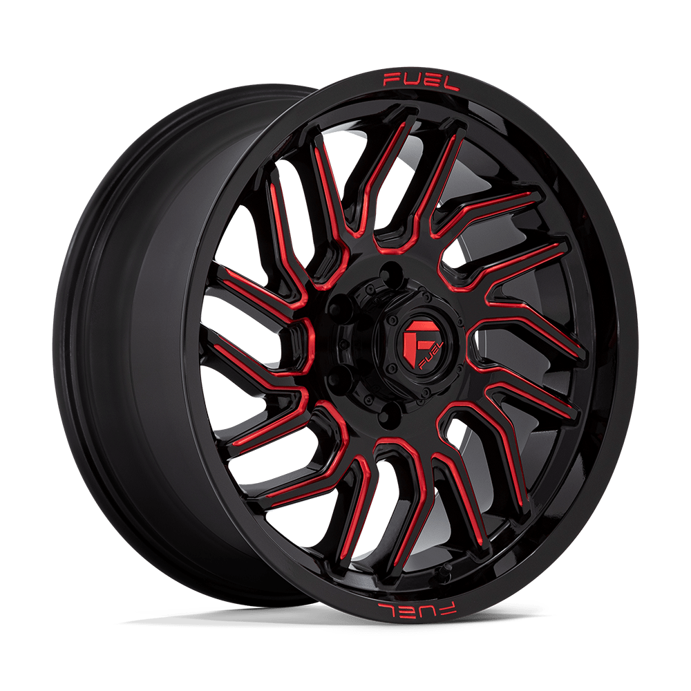 Fuel Off-Road D808 20X9 Gloss Black Milled W/ Red Tint 6x135 +20mm