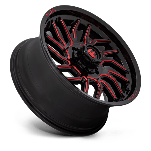 Fuel Off-Road D808 20X9 Gloss Black Milled W/ Red Tint 6x139.7 +20mm