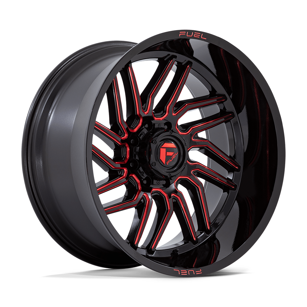 Fuel Off-Road D808 24X12 Gloss Black Milled W/ Red Tint 8x165.1 -44mm