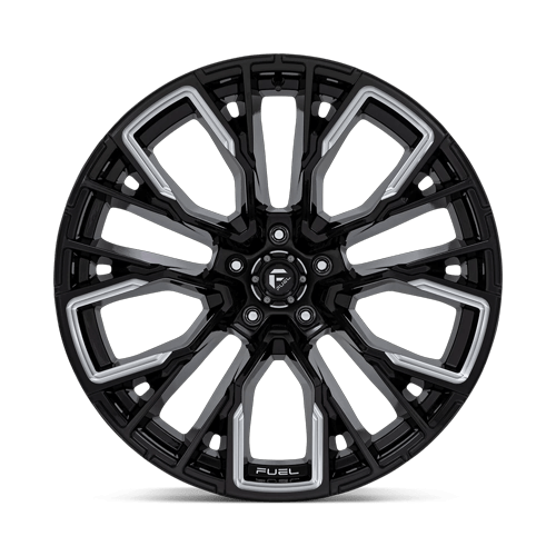 Fuel Off-Road Aluminum Wheels 22X12 Rebar D849 Gloss Black Milled