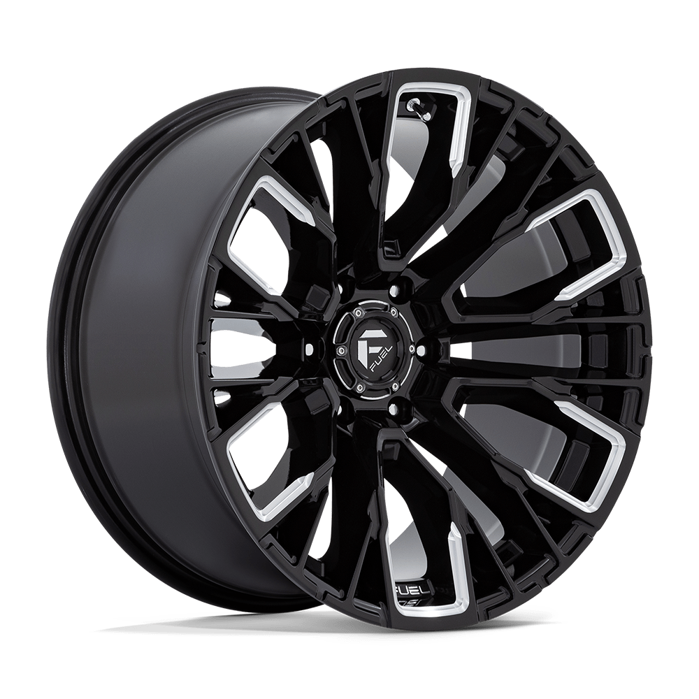 Fuel Off-Road Aluminum Wheels 17X9 Rebar D849 Gloss Black Milled