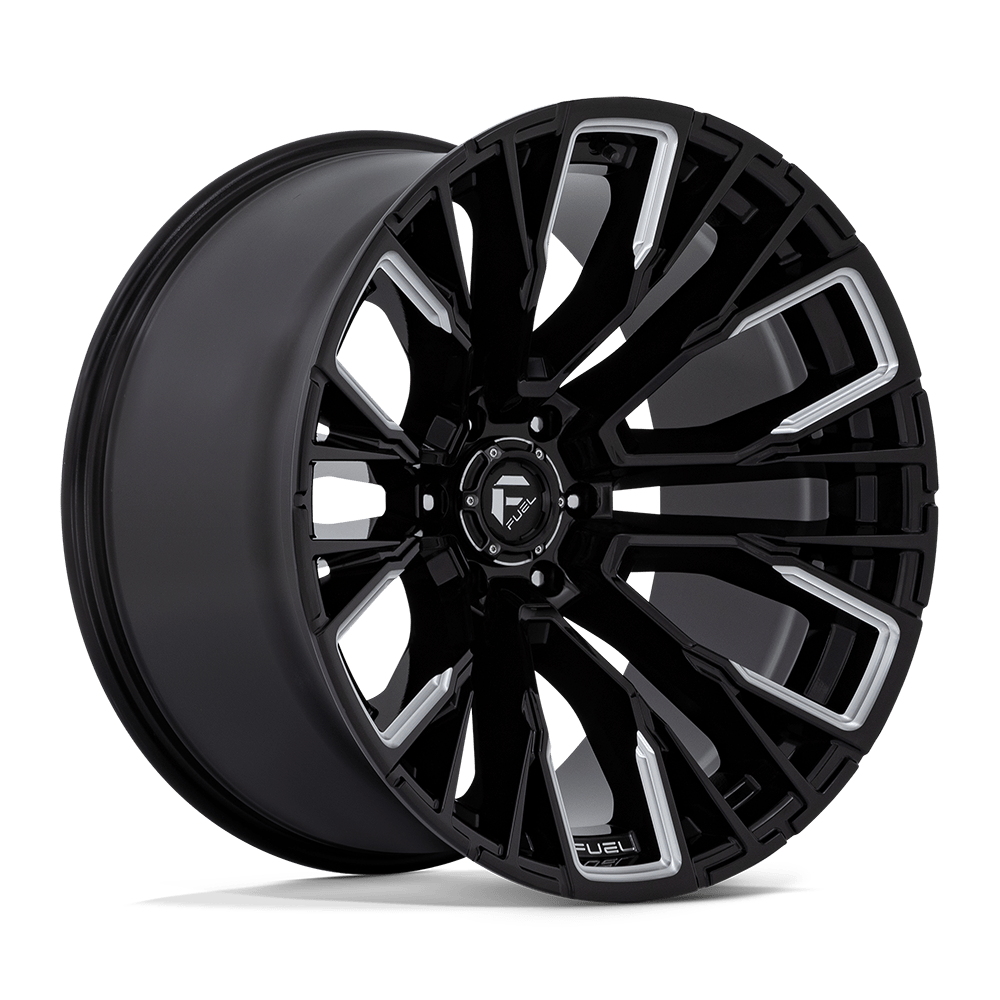 Fuel Off-Road Aluminum Wheels 22X12 Rebar D849 Gloss Black Milled